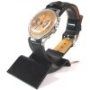 Reloj Alfra Chronograph De Cuerda Esfera Naranja Caja De Acero