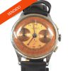 Alfra Chronograph Movimiento De Cuerda, Esfera Naranja Con Doble Contador, Caja De Acero 36Mm.
